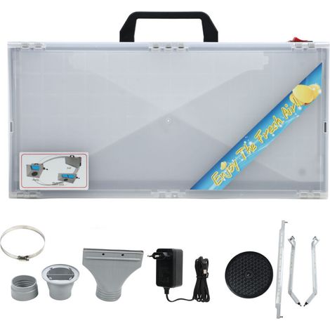 Jeffergarden,Cabine de pulvérisation d'aérographe Portable avec lumière LED pour peindre des gâteaux, des ongles artisanaux, des t-shirts, prise ue 100 à 240V