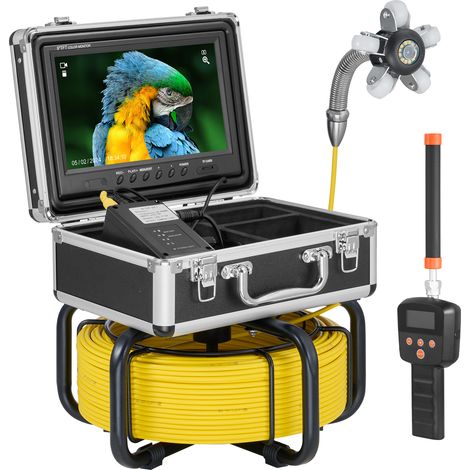 Mophorn-Kanalkamera mit 512-Hz-Ortung, 50 m lang, selbstnivellierende Abflussinspektionskamera mit 9-Zoll-1080P-HD-Bildschirm, 36-fachem Zoom, Rohrreinigungskamera