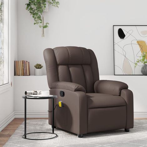 Massagesessel Braun Kunstleder (1/5)