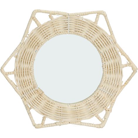 Miroir Antique Décoratif Mur Petit Rond Suspendu Durable pour la Maison (1/5)
