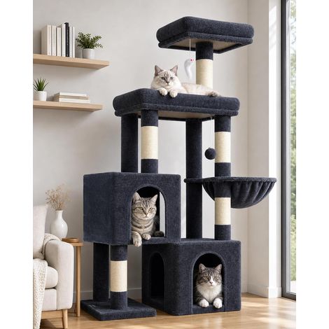 Arbre a Chat Stable 134cm pour Chaton Grand Chat Adulte Vieux (1/5)