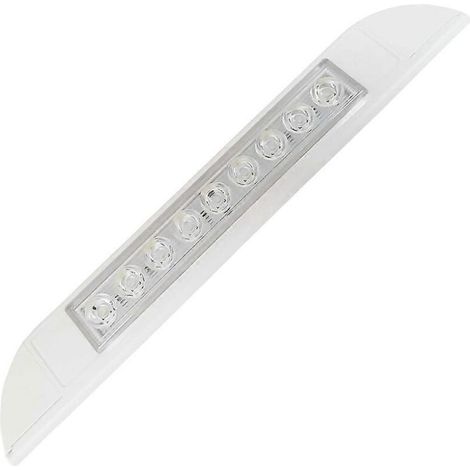 1 Éclairage d'auvent, 9 LED, 256 mm, étanche IP66/IP67, 12-28 V CC, blanc froid 6000 K, 550 lm, polycarbonate (1/5)