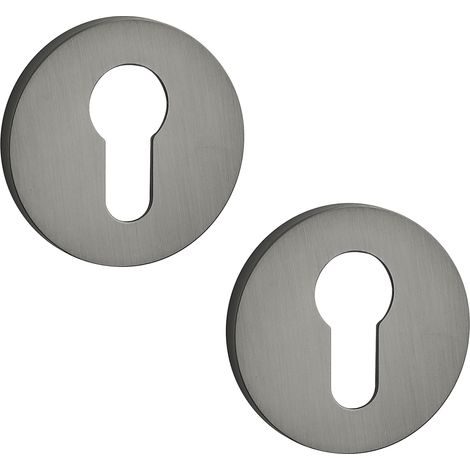 Rosette rotonde Inserto placche per maniglie interne Grafite FIORE (1/2)