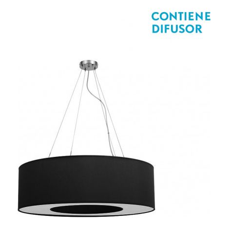 Kleine Haiti Chrom/Schwarz Pendelleuchte 4xE27 (40120xØ50x50cm)