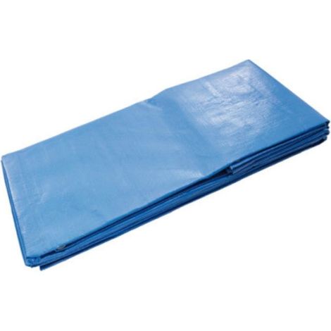 Telo blu con occhielli 12 m x 10 m 220 g/m² - DIMOS 408620
