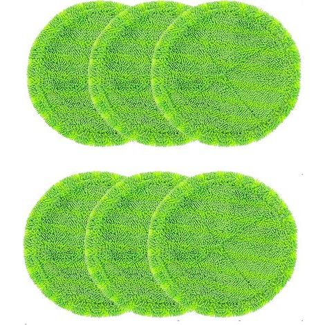 Set mit 6 Mikrofaserpads, 16 cm, für Hurricane Floating Mop M30457 - Universal - 6 Mikrofaserpads (grün) (1/5)