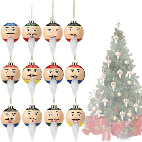12 bruchsichere Kunststoffkugeln als Christbaumschmuck für Kaminsims, Türrahmen, Treppenhaus, Weihnachtsbaum, Fest und Feierlichkeiten, mehrfarbig (1/5)