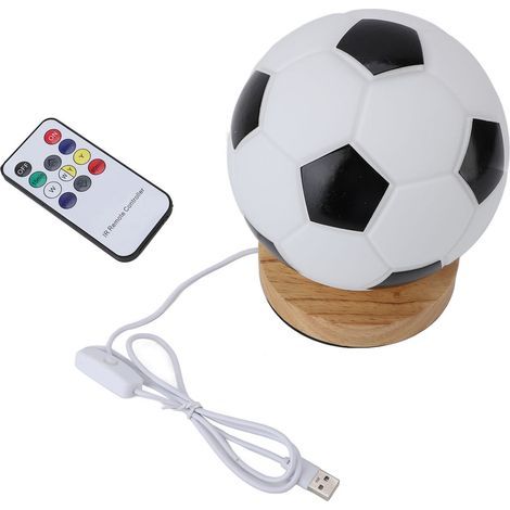 3D football lamp, night light with remote control, timer, soft, bright lighting, for ball-themed desk (1/5)