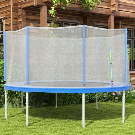 Rete di ricambio per trampolini Ø 366 cm, 8 pali dritti, rete di sicurezza per trampolini, ingresso con cerniera