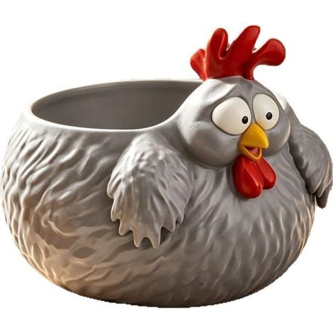 Funny Chicken Bowl, a quirky and portable egg snack storage bowl.