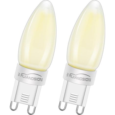 Ampoule LED G9 dimmable 6000k blanc 220-240V 4w 4 filament LED Ampoule domestique G9 équivalente à une ampoule halogène de 40W (2 pièces) (1/5)