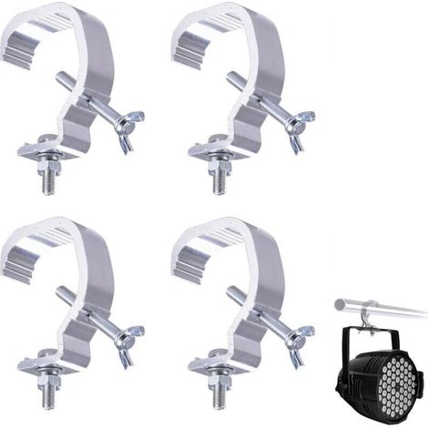 Bardusch - 4 pcs Pinces pour éclairage de Scène,Clip de Lampe de Scène,Pince de Lumière de Scène Robuste,pour Les Pinces de Fermes et Les Projecteurs DJ, Convenable Aux Tuyaux de 30 à 52 mm (1/5)
