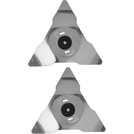 Set mit 2 dreieckigen Messern für Mähroboter, Edelstahl, Präzisionsschnitt, kompatibel mit RC TC MC RS, langlebige Ersatzteile (1/5)