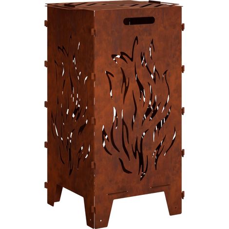 Focolare Ruggine 47 x 38 x 75 cm Acciaio Corten vidaXL (1/5)