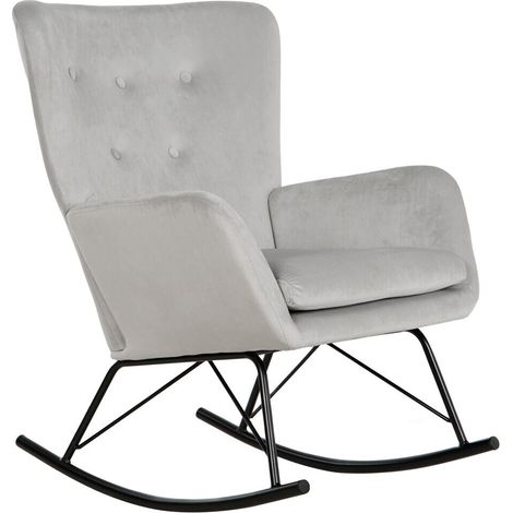 Mecedora Poliester Metal 66X74X86 Gris (1/5)