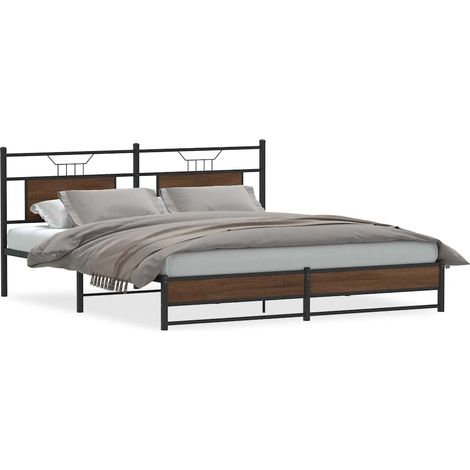 Maison Exclusive - Cadre de lit sans matelas chêne marron 160x200 cm