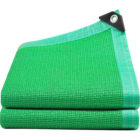 Filet d'ombrage vert perforé, tissu anti-UV respirant, voile de protection solaire pour pergola, installation facile, idéal jardin. (1/5)