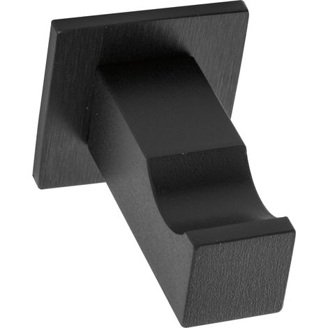 Mantelhaken Naxos Höhe 30, Breite 30 mm, Aluminium schwarz lackiert
