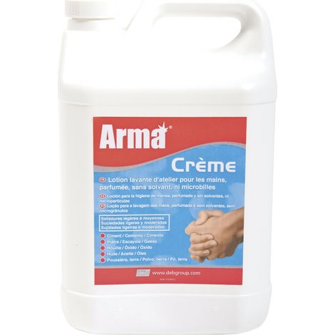 Crème lavante ARMA® 5L – Lotion sans solvant pour salissures industrielles légères – Parfum floral – SC Johnson Professional – Deb Arma