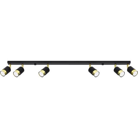 Lámpara de techo Ranix 6 GU10 negra Lumilo 10.163.73 (1/5)