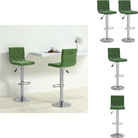 Tabourets de bar lot de 2 vert foncé velours - Tabouret De Bar - Chaise De Comptoir - Tabouret De Cuisine - Mobilier De Salle À Manger - Fauteuil Pliable (1/5)
