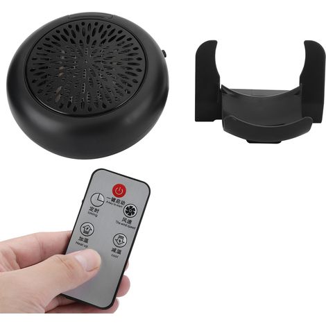 Mini radiateur électrique 900 W pour usage domestique, petit format, noir, norme européenne, 220 V (1/5)