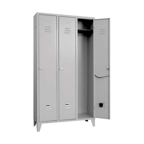 ARMADIO SPOGLIATOIO MONTATO PROMETAL  VERN GRIGIO POSTI 3 H.MM 1795 MM 1000X350