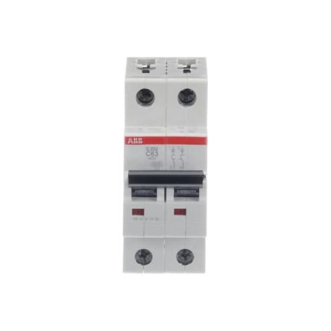 Disjoncteur S202 2P 63A Courbe C Raccordement à vis - 10KA (2Modules) 2CDS252001R0634 ABB 352244 (1/7)