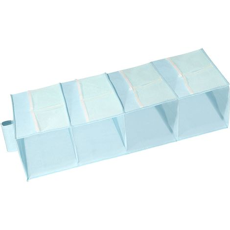 4-lagiger Aufbewahrungsbeutel aus Oxford-Gewebe, waschbar, faltbar, zum Aufhängen, ideal als Kleiderschrank-Organizer für BHs, Unterwäsche und Socken, blau (1/5)