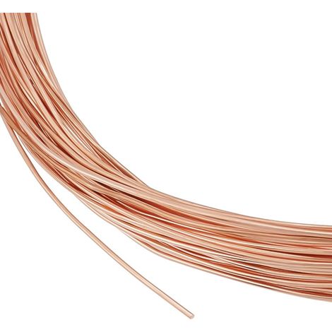 15 m 0.6 mm Fil de Cuivre Nu Solide Fil de Cuivre Rond Bijoux Fil de Perles pour Bague Boucles D'Oreilles Fabrication de Bijoux Bricolage Artisanat Fournisseur (1/5)