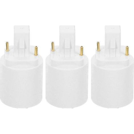 Lot de 3 adaptateurs de douille G23 vers E27/E26/E14 : douille flexible de remplacement pour luminaires – Installation facile – Culot à 2 broches pour éclairage domestique (1/3)