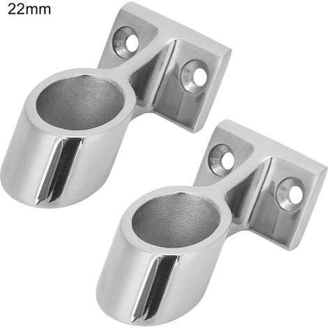 Support De Fixation Pour Tube De Bateau - Acier Inoxydable 316 - Diamètre 22 Mm - Pour Railing Marin - Lot De 2 (1/5)