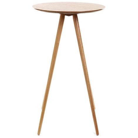 Table de bar ronde scandinave bois L60 cm NORDECO (1/4)