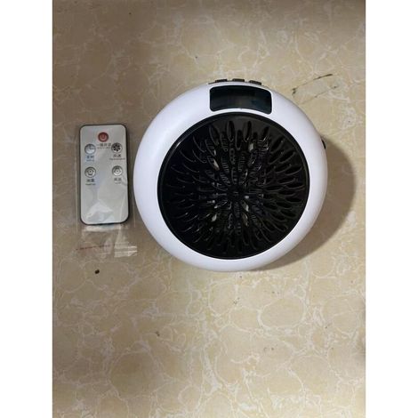 Chauffage céramique avec télécommande 350-400 W, 350-400 W, plastique, blanc (1/4)
