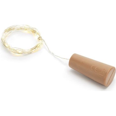 Tappi per bottiglie a LED, luce bianca calda, 197 cm