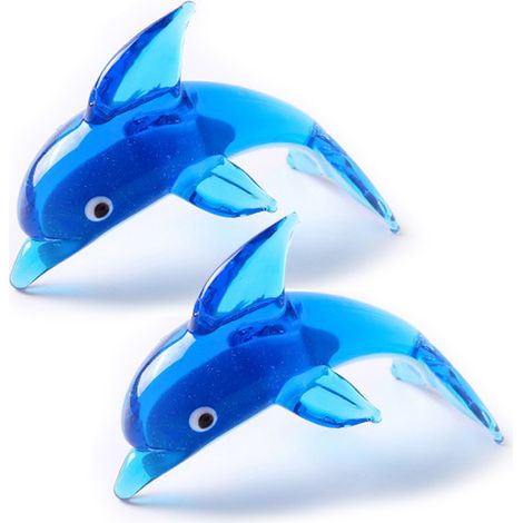 Ornement en verre fait main, figurine décorative d'animaux marins, collection animaux marins, cadeau de Noël ou d'anniversaire, presse-papier en verre (1/5)