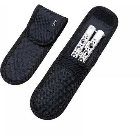 Fourreau Pour Couteau Pliant - Nylon Noir - Boucle De Ceinture - Fermeture Velcro - Dimensions 155 X 62 Mm - Convient Aux Couteaux Jusqu'à 145 Mm - 1 Pièce (1/3)