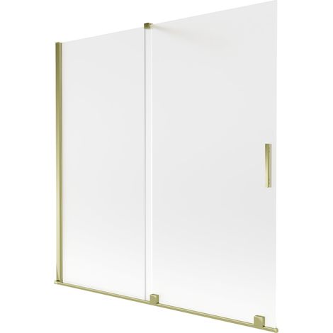 Mexen Velar paratia per doccia 2 ante scorrevole 160 x 150 cm, brinata, oro - 896-160-000-31-50 (1/2)