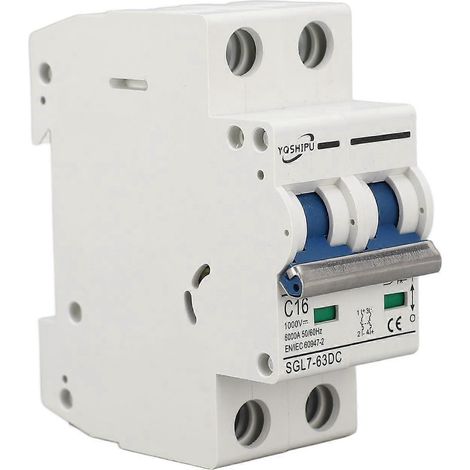 DC-Miniatur-Leistungsschalter 2P 1000V 16A DIN-Schienenmontage PV-System-Trennschalter Therma