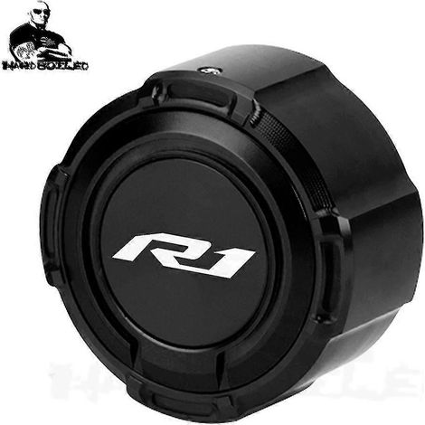 Für Yamaha R1 YZF R1 YZFR1 R1S 2009–2022 2023 Motorradzubehör: Bremsflüssigkeitsbehälterdeckel für Vorder- und Hinterradbremse – 1 Stück, schwarz (1/5)