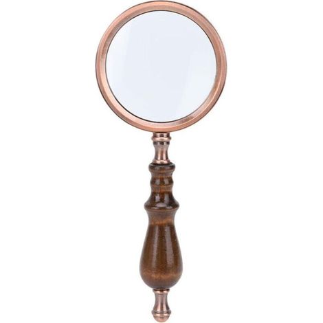 10X poignée en bois détachable de poche loupe d'inspection de lecture loupe en alliage de zinc grossissement élevé pour les personnes âgées dégénérescence maculaire (1/5)