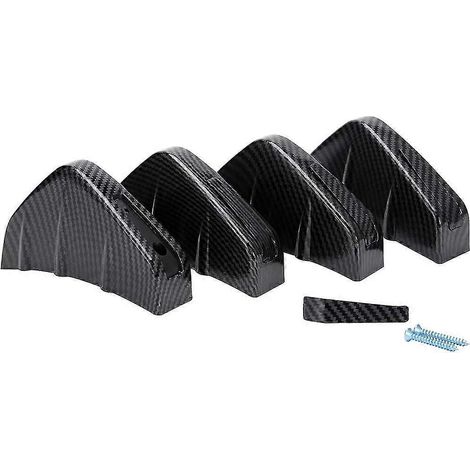 Heckstoßstangenlippe mit Diffusor, Splitter, Haifischflossen-Design, 4-Flossen, Anti-Crash-Lippe für Chrysler 300 SRT8 (2005–2019) – Kohlefaser