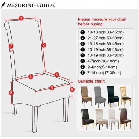 NALOOKAMIC Housse de chaise à dossier haut de taille XL, impression extensible, motif à carreaux, housse de chaise pour salle à manger, banquet, hôtel, décoration d'intérieur, couleur-348, paquet de
