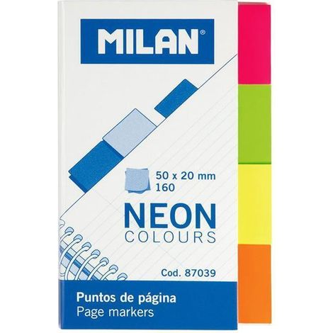 脥ndices de colores ne贸n 50x20mm Mil谩n