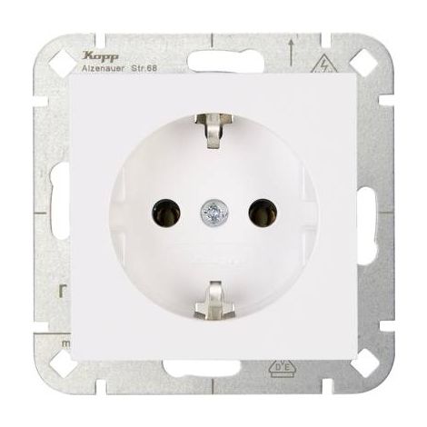 Kopp 1 parte Frutto Presa schuko HK 07 Bianco puro 949329007