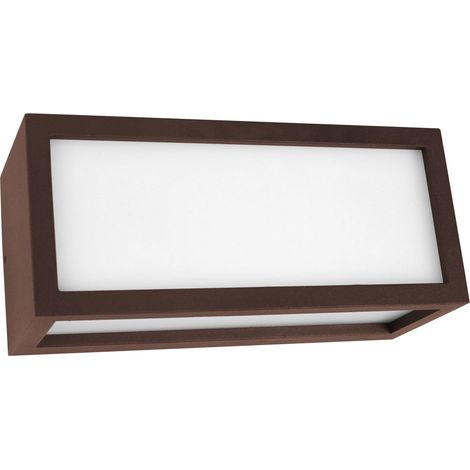 Applique led da parete a tre emissioni con griglia frontale mod. Vigo 3 colore corten