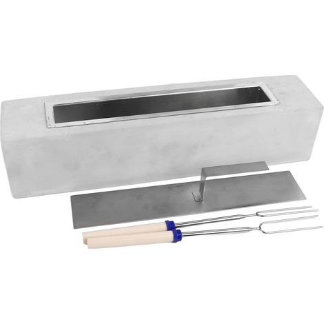 Mini brasero de table portable en acier avec brochette pour barbecue, gris, idéal pour la décoration intérieure. (1/5)