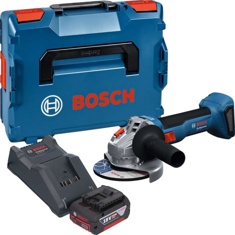 Smerigliatrice angolare a batteria Bosch GWS 18V-8 Professional 18 V 125 mm Brushless + 1x batteria 4,0 Ah + caricabatteria + L Boxx