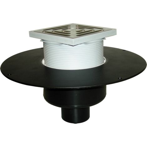 Vertikaler Dachablauf DN75 mit PP-Kragen. Begehbar - 148x148mm/137x137mm
