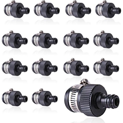 Garden Home 14mm Round connectors Garden tap No Thread Joints for Quick Connector Washing Machine Water Gun Adapter 15pcs Water Pipe Fittings (1/5)